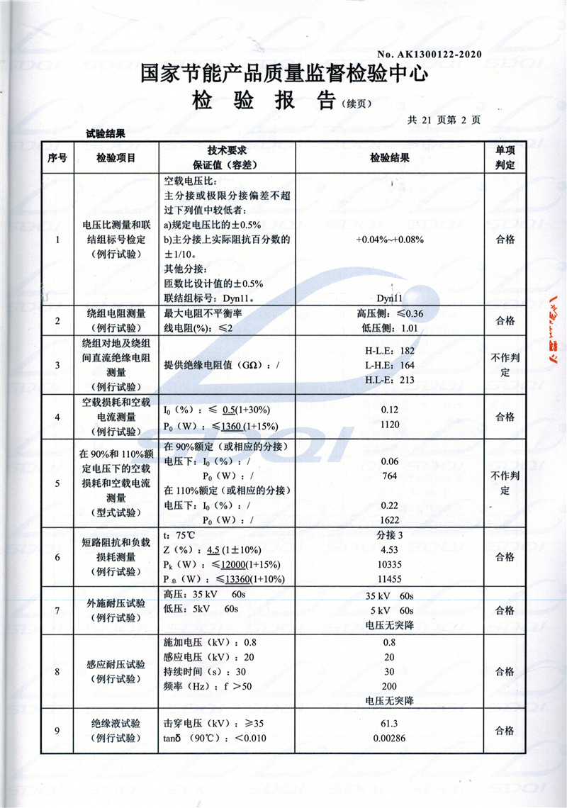 高低压试验报告-S11-1250冀州冀州冀州油浸式变压器-2.jpg